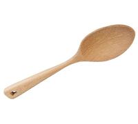 Cuchara de madera de haya de 25 cm, ideal para cocinar, mezclar y servir alimentos sin dañar utensilios.