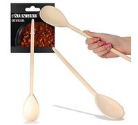 Cuchara de madera sueca 34,5 cm cocina nuez para sopa de salsa mezcla cocina con mango largo cuchara de madera resistente a altas temperaturas bambú natural DZ020301018