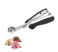 Cuchara de masa para galletas, cuchara de helado de acero inoxidable con resorte, mango de agarre cómodo, adecuada para hacer galletas horneadas, magdalenas, panqueques, albóndigas