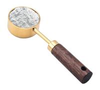 Cuchara de medición de acero inoxidable con mango de madera de acacia, 15 ml, de gramática, herramientas de té de té de leche, café en polvo para el hogar, leche medir la