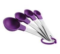Cuchara de medición Ibili Set 4 piezas nailon y acero inoxidable 14 cm morado