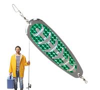 Cuchara de metal de 14 cm con diseño de canal de sangre - Cuchara con espirales de acero inoxidable | robusta forma aerodinámica para pesca en mar, 31 g, 5 colores
