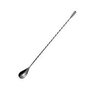 Cuchara de mezcla de cóctel de acero inoxidable cuchara coctelera larga cuchara de batir cuchara de revolviendo barra trenzada cuchara-40 cm negro