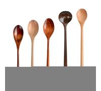 Cuchara de mezcla de madera - Mango ergonómico, material de madera natural, construcción robusta, fácil de limpiar | para la preparación de sopas, revuelva salsas, ensalada, cocina con miel