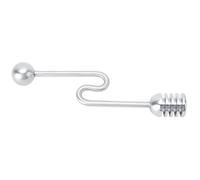 Cuchara de Miel de Acero Inoxidable 304, Cuchara para Postres, Barra Mezcladora para Cocina, Herramienta de Cocina - Diseño Doble Cabeza, Fácil de Limpiar, Uso Versátil en Hogar