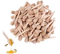 Cuchara de Miel de Madera,50 Cucharas de Miel de 8 cm, Mini Cucharas de Miel en Barra para Miel, para Mermelada de Miel, Tarros de Miel, Dispensadores de Miel