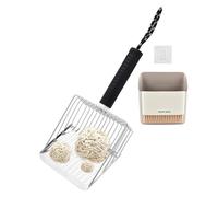 Cuchara de para gatos con soporte, pala para excrementos de gato con soporte, herramienta de limpieza rápida para limpieza del hogar, jardinería, detección de suelo