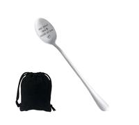 Cuchara De Pareja De 1 Pieza, Bolsa Con Cordón De 1 Pieza, Cuchara De Café De Acero Inoxidable, Cuchara De Regalo De Pareja, Cuchara De Regalo De Compromiso, Cuchara De Regalo De Amor