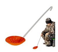 Cuchara de pesca en hielo de caña larga - Pala de pesca en hielo resistente, evita que se doblen al cortar hielo, accesorios de pesca duraderos para pesca de invierno | Práctico cubo de hielo para