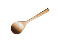 Cuchara de postre, cucharas de sopa de haya, cuchara de mango largo, vajilla de cocina de madera para gachas de avena, cuchara de arroz, cucharadita, utensilios de cocina (mediana)
