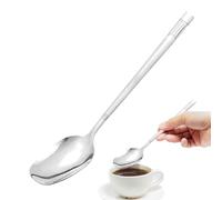 Cuchara de postre larga, cucharada de, Cucharas de yogur de acero inoxidable, Accesorios de cocina, herramienta de revolviendo capuchino resistente al calor para el hogar, cafeterías, restaur