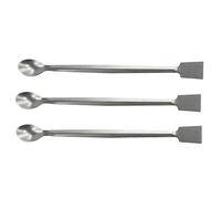 Cuchara de reactivo de micro de muestreo 3pcs, cuchara de reactivo de muestreo 2 en 1 espátula de mezcla de doble cabeza, 200 mm 304 acero inoxidable 2 en 1 cabeza de doble mixta spátula304 mi