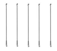 Cuchara de reactivo de muestreo de laboratorio micro, 5PCS 18cm 2 en 1 Cuchara de laboratorio Espátula de laboratorio de metal Espátula de mezcla de doble cabeza para polvos, tapa de gel