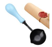 Cuchara De Sello De Ceras - Cuchara De Fundición De Ceras 10.4 X 3.4 Cm, Herramienta De Tampón De Pintura Al Fuego, Accesorio Artesanal Con Mango De Madera, Herramienta De Verter De Cirre Resistente