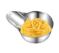 Cuchara de servicio de alimentos - Pala de cocina de acero inoxidable para servir palomitas de maíz, ayuda para cocinar la preparación de comidas, herramienta comercial con boquilla para puré de papas