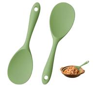 Cuchara de Silicona para Arroz, 2 Piezas Paleta Antiadherente para Servir, Mezclar y Remover, Ideal para Puré de Patatas