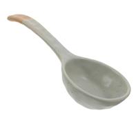 Cuchara de sopa de cerámica elegante con mango largo, cucharas para ramen, vajilla asiática, cuchara para dumplings, para el hogar y el restaurante.