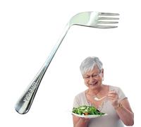 Cuchara de tenedor mayor - Cucharas autodushing, cuchara curvada fuera del utensilio - utensilio siempre para personas mayores, sin peligro para adultos con discapacidad de ancianos, nutre