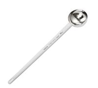 Cuchara dosificadora de café, cuchara de café de 24,5 cm, cuchara de café de alta calidad, cuchara de café, cuchara dosificadora de acero inoxidable, medida de café molido, plata (30 ml)