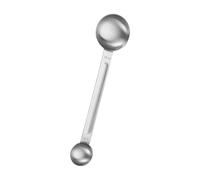 Cuchara ergonómica de doble punta con escala para cocinar con precisión medidas para hornear cuchara de café de acero inoxidable