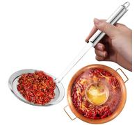 Cuchara espumadera con mango - Cucharón de malla de acero inoxidable, colador de cocina | Cuchara de cocina duradera con mango cómodo para eliminar grasa, espuma y residuos de alimentos i