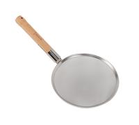 Cuchara espumadera de malla fina, cuchara ranurada grande, portátil, ligera, para cocinar, acero inoxidable (26 cm/10,2 pulgadas de diámetro)