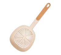 Cuchara espumadera de nailon, cuchara coladora profesional de calidad alimentaria, resistente al calor, drenaje de gran capacidad para Cocina (Naranja)