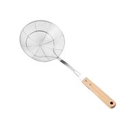 Cuchara espumadora de acero inoxidable con mango de madera, colador de arañas de alambre para colar y freír, utensilios de cocina, espumador ranurado resistente al calor