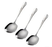 Cuchara grande de acero inoxidable con mango ergonómico, para servir arroz, pasta, ensalada y una variedad de platos