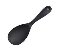 Cuchara grande de silicona con mango largo de silicona de alta calidad, adecuada para estructura de cocina, menos no absorbe aroma ni lavavajillas (negro)