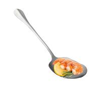 Cuchara grande para servir - Cuchara grande para arroz de acero inoxidable | Cubiertos de cocina, utensilios ergonómicos para raciones de ensalada, cucharas grandes con ranura de acero inoxidable