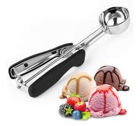 Cuchara Helado,Sacabolas Helado,5cm,Material de acero inoxidable de alta calidad 304, perfecto para helado, bolitas de melón, albóndigas, pasteles, galletas, masa para galletas y arroz