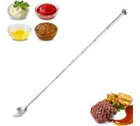 Cuchara larga para té helado, cuchara mezcladora | Cuchara telescópica de acero inoxidable, cuchara de mango largo para mezclas de café, cuchara de acero inoxidable para cócteles, cucharas de mango