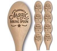 Cuchara mágica para hornear de la abuela, regalo de cumpleaños perfecto para Nueva Nana de nietos, cuchara grabada, regalo para hornear, abuela, nana, niñera, n