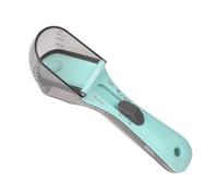 Cuchara medidora ajustable para comida de mascotas, dosificación precisa para perros y gatos, taza para control de porciones con escala, ideal para alimentos húmedos y secos, herramienta eficiente par