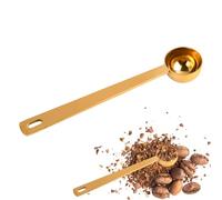 Cuchara medidora de 5 ml para suplementos de colágeno de acero inoxidable dorado en polvo, cuchara de mango largo para café, proteína en polvo, leche en polvo, té suelto, azúcar, harina