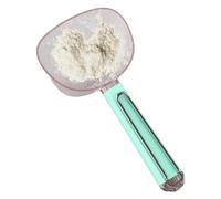 Cuchara medidora de arroz, cuchara medidora de cocina, cuchara de multifunción, báscula de cocina con mango largo y clip de acero inoxidable para comida seca y cereales