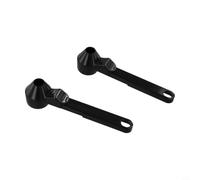 Cuchara medidora de café con nivelador integrado para polvo de expreso, herramienta precisa de 2 cucharadas para proteína de té, 20 x 6 x 3 cm, color negro (dos)