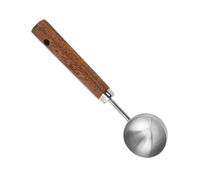Cuchara Medidora de Café,Cuchara Medidora Gramos 15ml de Acero Inoxidable Cucharas con Mango de Nogal Nueces Agarre Cómodo para Café Doble Propósito Molido Granos Té y Helado Utensilios Cocina Medir