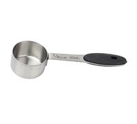 Cuchara medidora de café de acero inoxidable con cómodo mango de gel de sílice, gran capacidad para cocina