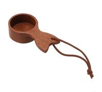 Cuchara medidora de café de madera de 10 g para frijoles, té, azúcar, especias, cuchara de cocina de madera natural con mango de cola de pez adaptado, apta para alimentos, antiarañazos, 2,3 x 8 cm