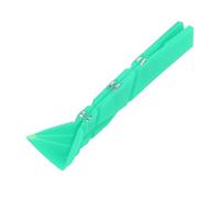 Cuchara medidora de silicona de fondo plano 3 en 1, diseño plegable que ahorra espacio para herramientas de cocina (Verde)