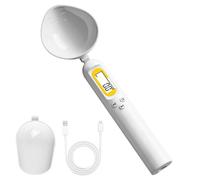 Cuchara medidora digital - 500 g | Báscula electrónica con precisión de 0,1 g y cabezal desmontable, paquete de 1, herramienta de cocina para hornear y cocinar, blanca, equipo de camping para restaura