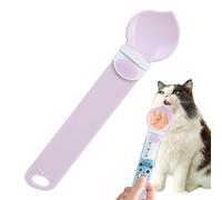 Cuchara mezcladora para comida húmeda, cuchara de rayas en forma de garra de gato, accesorio de alimentación en forma de garra de gato, dispensador de alimentación con agujero para colgar para gatos,