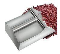 Cuchara para Alimentos Acero Inoxidable 304 - Cuchara para Granos 25x14,5x12 Cm | Recogedor comercial para frijoles, harina, cereales integrales - 0,1 cm de espesor, 1000 g, pala de mesa robusta para