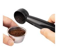Cuchara Para Espresso - Cuchara Tamper De Pie | Prensado De Café En Grano Con Medidor | Para Prensar, Compactar, Mezclar, Remover y Procesar Té Molido, Proteína en Polvo y Fórmulas