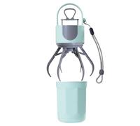 Cuchara para excrementos de 2.56 x 2.56 x 8.27 pulgadas, cuchara sin tocar, comodidad sin toque, soporte versátil para bolsas de excrementos, pala portátil para paseos al aire libre, viajes y uso en