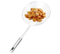 Cuchara para freír de malla: cucharón colador de cesta, cuchara recuperadora de fideos duradera, herramienta culinaria resistente al calor | Tempura Hervir Blanquear Freír Cocina Café Cate