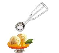 Cuchara para Helado, Acero Inoxidable Cuchara de Helado, Cucharada de Masa, Cuchara para bolas de helado con gatillo de acero inoxidable, Sacabolas Helado para fruta, helado, masa (4 cm)