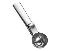 Cuchara para helado de acero inoxidable 304, 18 x 4,8 cm, mango con gatillo